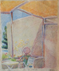 Neve Ilan patio
coloured pencils